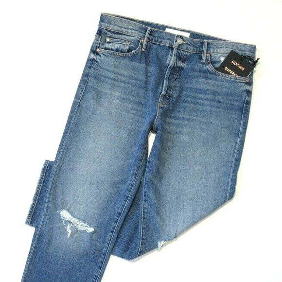 NWT Mother Superior Trickster Ankle in Cryin' On Holy Ground Straight Jeans 31 - Picture 2 of 6